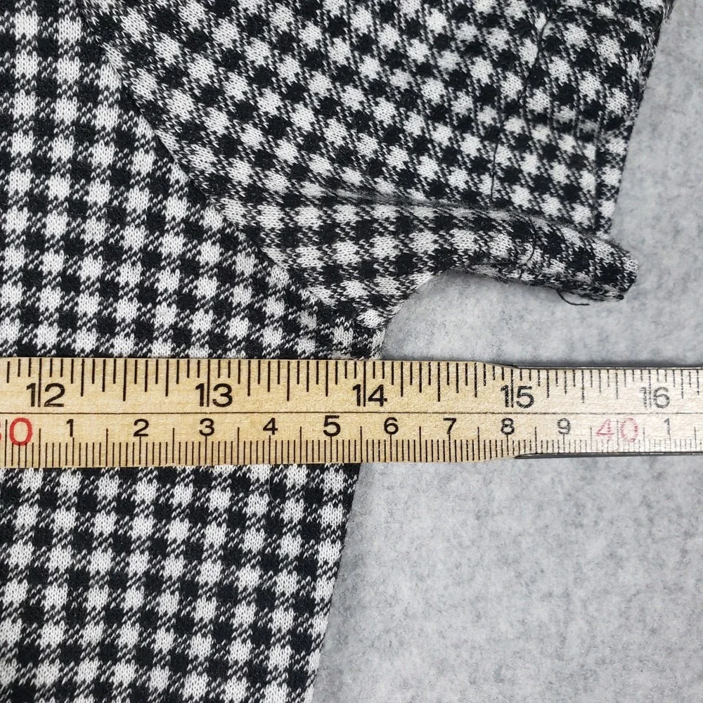 Zara Girls‎ Jumpsuit Houndstooth Wide Leg Size 11-12 Black White Puff Sleeve EUC